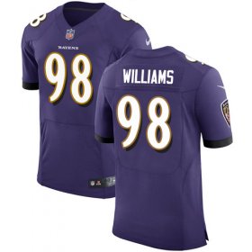 Wholesale Cheap Nike Ravens #98 Brandon Williams Purple Team Color Men\'s Stitched NFL Vapor Untouchable Elite Jersey
