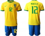 Wholesale Cheap Men 2020-2021 Season National team Brazil home yellow 12 Soccer Jersey
