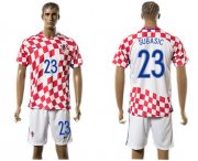 Wholesale Cheap Croatia #23 Subasic Home Soccer Country Jersey