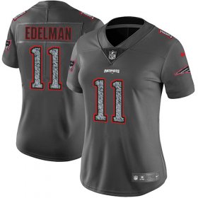 Wholesale Cheap Nike Patriots #11 Julian Edelman Gray Static Women\'s Stitched NFL Vapor Untouchable Limited Jersey