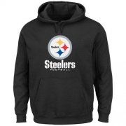 Wholesale Cheap Men's Pittsburgh Steelers Black Critical Victory Pullover Hoodie