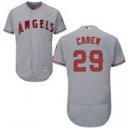 Wholesale Cheap Angels of Anaheim #29 Rod Carew Grey Flexbase Authentic Collection Stitched MLB Jersey