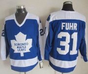 Wholesale Cheap Maple Leafs #31 Grant Fuhr Blue/White CCM Throwback Stitched NHL Jersey