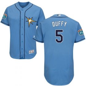 Wholesale Cheap Rays #5 Matt Duffy Light Blue Flexbase Authentic Collection Stitched MLB Jersey
