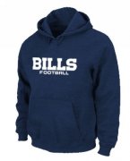 Wholesale Cheap Buffalo Bills Authentic Font Pullover Hoodie Dark Blue