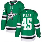 Cheap Adidas Stars #45 Roman Polak Green Home Authentic Stitched NHL Jersey