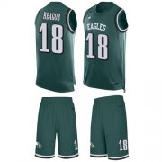 Wholesale Cheap Nike Eagles #18 Jalen Reagor Green Team Color Men's Stitched NFL Limited Tank Top Suit Jersey