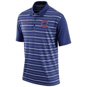 Wholesale Cheap Men\'s Chicago Cubs Nike Royal Dri-FIT Stripe Polo