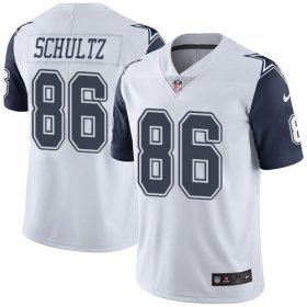 Wholesale Cheap Nike Cowboys #86 Dalton Schultz White Men\'s Stitched NFL Limited Rush Jersey