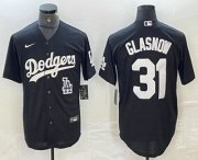 Cheap Men's Los Angeles Dodgers #31 Tyler Glasnow Black Turn Back The Clock Stitched Cool Base Jersey