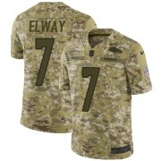 Wholesale Cheap Nike Broncos #7 John Elway Camo Men's Stitched NFL Limited 2018 Salute To Service Jersey