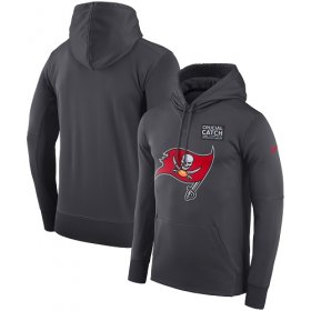Wholesale Cheap NFL Men\'s Tampa Bay Buccaneers Nike Anthracite Crucial Catch Performance Pullover Hoodie