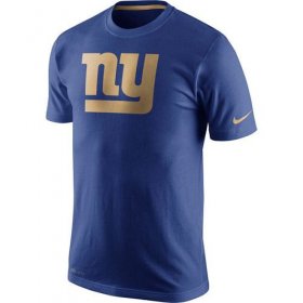 Wholesale Cheap Men\'s New York Giants Nike Royal Championship Drive Gold Collection Performance T-Shirt
