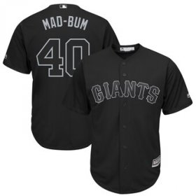 Wholesale Cheap San Francisco Giants #40 Madison Bumgarner Mad-Bum Majestic 2019 Players\' Weekend Cool Base Player Jersey Black