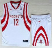 Wholesale Cheap Houston Rockets #12 Dwight Howard White Revolution 30 Swingman NBA Jerseys Shorts Suits