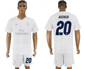 Wholesale Cheap Real Madrid #20 Asensio Marine Environmental Protection Home Soccer Club Jersey