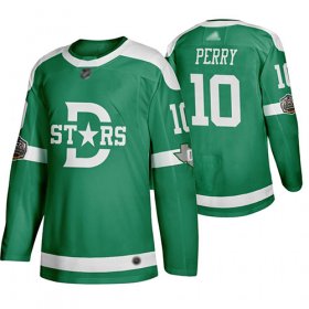 Wholesale Cheap Adidas Stars #10 Corey Perry Green Authentic 2020 Winter Classic Stitched NHL Jersey