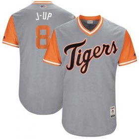 Wholesale Cheap Tigers #8 Justin Upton Gray \"J-Up\" Players Weekend Authentic Stitched MLB Jersey