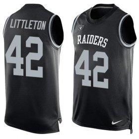 Wholesale Cheap Nike Raiders #42 Cory Littleton Black Team Color Men\'s Stitched NFL Limited Tank Top Jersey