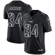 Wholesale Cheap Nike Raiders #34 Bo Jackson Black Men's Stitched NFL Limited Rush Impact Jersey