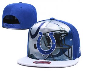 Wholesale Cheap Colts Team Logo Blue Adjustable Leather Hat TX