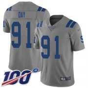 Wholesale Cheap Nike Colts #91 Sheldon Day Gray Youth Stitched NFL Limited Inverted Legend 100th Season Jersey