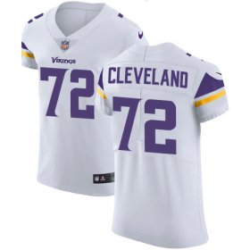 Wholesale Cheap Nike Vikings #72 Ezra Cleveland White Men\'s Stitched NFL New Elite Jersey