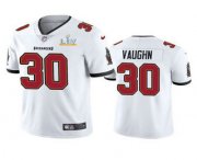 Wholesale Cheap Men's Tampa Bay Buccaneers #30 Ke'Shawn Vaughn White 2021 Super Bowl LV Limited Stitched NFL Jersey