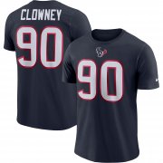 Wholesale Cheap Houston Texans #90 Jadeveon Clowney Nike Player Pride Name & Number Performance T-Shirt Navy