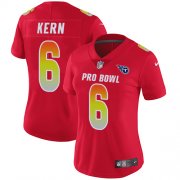 Wholesale Cheap Nike Titans #6 Brett Kern Red Women's Stitched NFL Limited AFC 2019 Pro Bowl Jersey