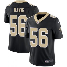 Wholesale Cheap Nike Saints #56 DeMario Davis Black Team Color Men\'s Stitched NFL Vapor Untouchable Limited Jersey