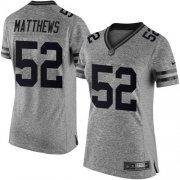 Wholesale Cheap Nike Packers #52 Clay Matthews Gray Women's Stitched NFL Limited Gridiron Gray Jersey
