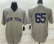 Wholesale Cheap Men's New York Yankees #65 Nestor Cortes 2021 Grey Field of Dreams Cool Base Stitched Baseball Jersey