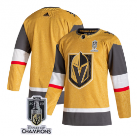 Wholesale Cheap Men\'s Vegas Golden Knights Blank Gold 2023 Stanley Cup Champions Stitched Jersey