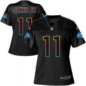 Wholesale Cheap Nike Lions #11 Marvin Jones Jr Black Women\'s NFL Fashion Game Jersey