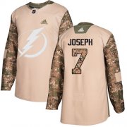 Cheap Adidas Lightning #7 Mathieu Joseph Camo Authentic 2017 Veterans Day Youth Stitched NHL Jersey