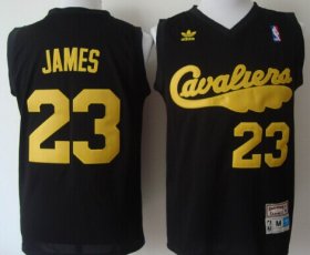 Wholesale Cheap Cleveland Cavaliers #23 LeBron James 2009 Black Swingman Throwback Jersey