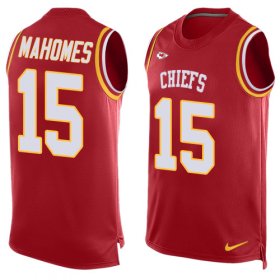 Wholesale Cheap Nike Chiefs #15 Patrick Mahomes Red Team Color Men\'s Stitched NFL Limited Tank Top Jersey