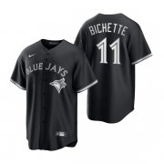 Cheap Men's Toronto Blue Jays #11 Bo Bichette Black Stitched MLB Cool Base Nike Jersey