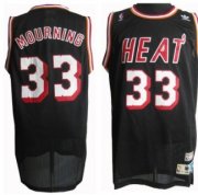 Wholesale Cheap Miami Heat #33 Alonzo Mourning Black Swingman Throwback Jersey