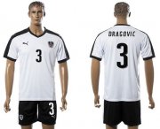 Wholesale Cheap Austria #3 Dragovic White Away Soccer Country Jersey