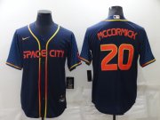 Wholesale Cheap Men's Houston Astros #20 Chas McCormick 2022 Navy City Connect Cool Base Stitched Jersey