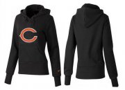 Wholesale Cheap Women's Chicago Bears Logo Pullover Hoodie Black