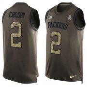 Wholesale Cheap Nike Packers #2 Mason Crosby Green Men's Stitched NFL Limited Salute To Service Tank Top Jersey