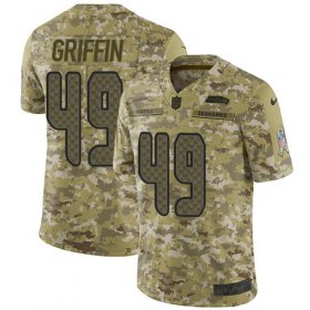 Wholesale Cheap Nike Seahawks #49 Shaquem Griffin Camo Youth Stitched NFL Limited 2018 Salute to Service Jersey