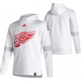 Wholesale Cheap Detroit Red Wings Blank Adidas Reverse Retro Pullover Hoodie White