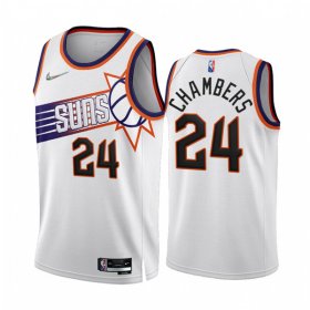 Wholesale Cheap Men\'s Phoenix Suns #24 Tom Chambers 2022-23 White 75th Anniversary Association Edition Stitched Jersey