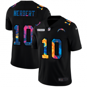 Cheap Los Angeles Chargers #10 Justin Herbert Men\'s Nike Multi-Color Black 2020 NFL Crucial Catch Vapor Untouchable Limited Jersey