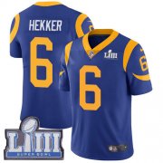 Wholesale Cheap Nike Rams #6 Johnny Hekker Royal Blue Alternate Super Bowl LIII Bound Youth Stitched NFL Vapor Untouchable Limited Jersey