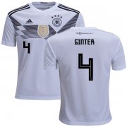 Wholesale Cheap Germany #4 Ginter White Home Kid Soccer Country Jersey
